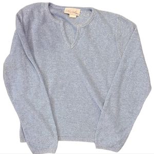Vintage Icy Blue Sparkle Long Sleeve Sweater